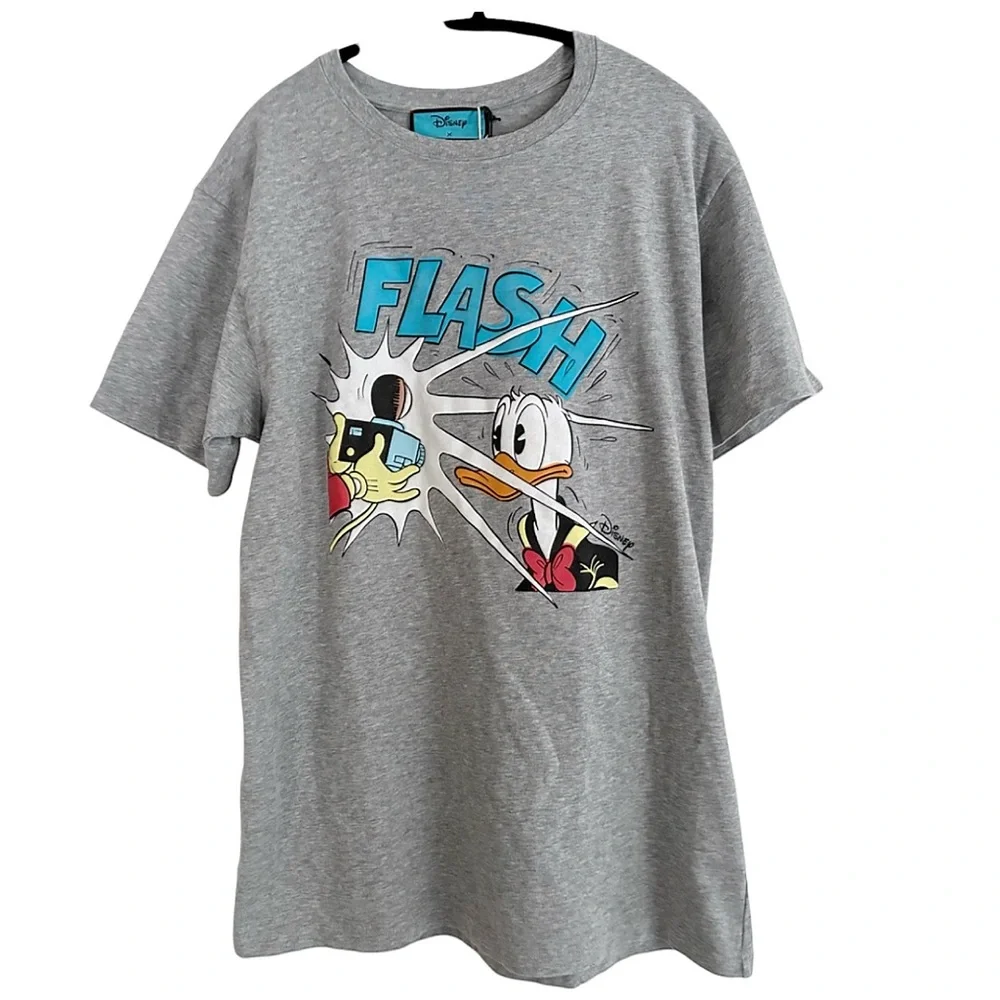 GUCCI X Disney Donald Duck “Flash” Gray T Shirt Tee Unisex Men’s Women’s NWT